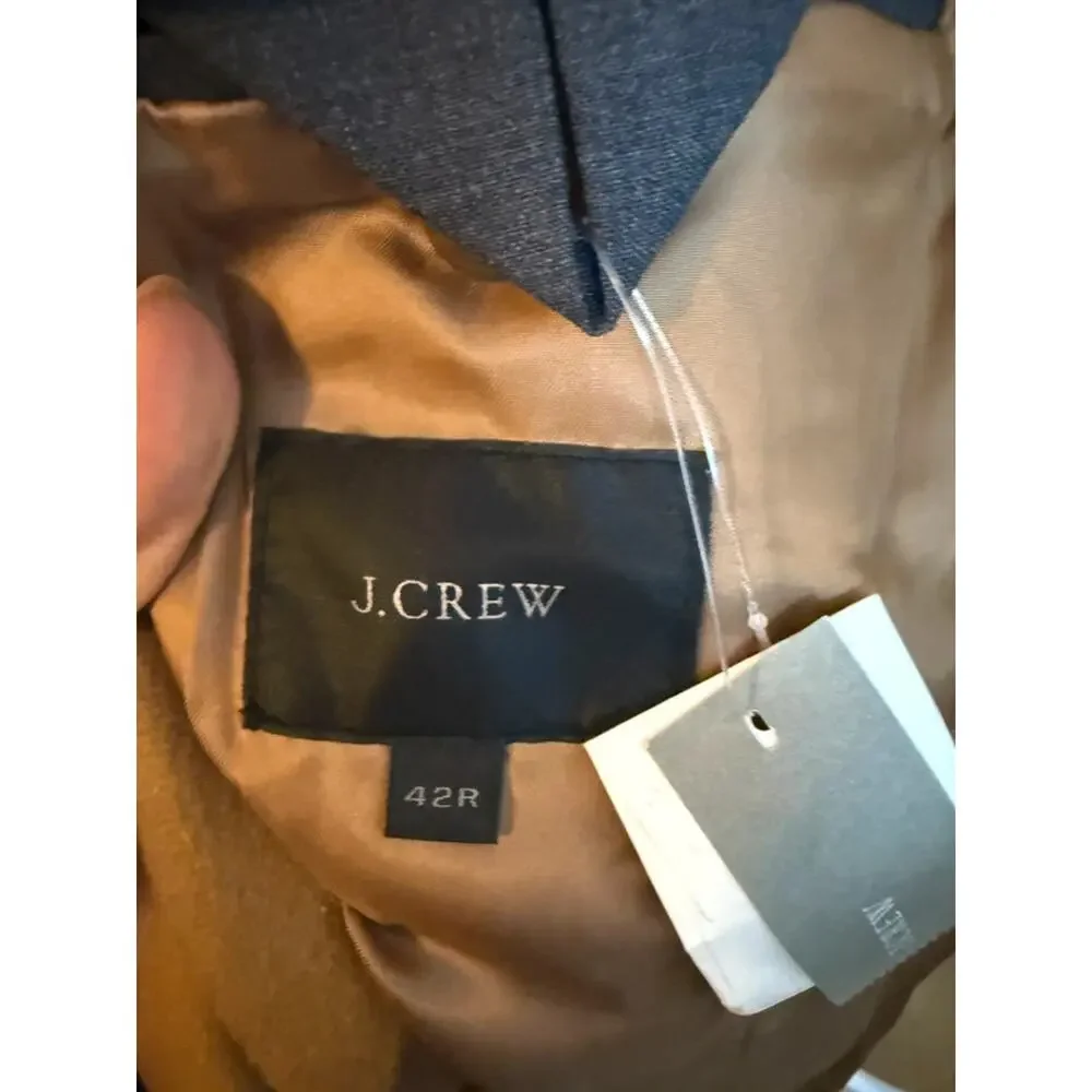 NWT J.Crew Mens Tan Wool Cashmere Trench Coat